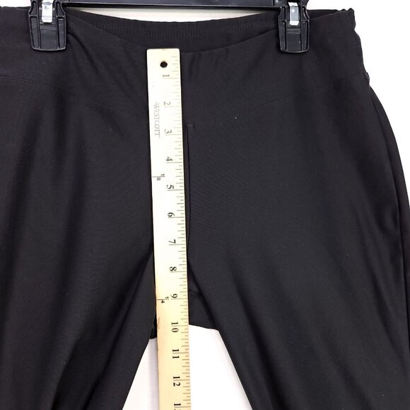 Nike Wide Leg Capri Sweatpants Womens XS Black Sportswear Legging Logo - Picture 6 of 10